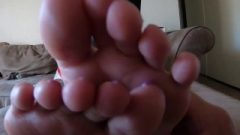 Purple Toes Foot Praise Slave Jizz On Feet