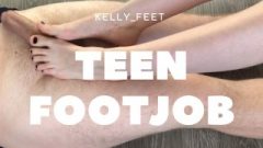 Nubile Chick Footjob With Sweet Feet, Sperm On Foot Toes Fetish