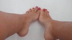 Foot Fetish – Yummy Long Wet Toes – Kissable Feet Cute Arch And Soft Soles