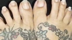 Giantess Lolas Super Long Toe Nails Inked Arousing Feet Toe Fetish Closeups