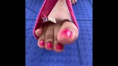 Innocent Slut Teases You While Stretching Toes And Feet During Yoga Session