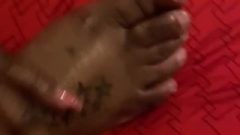 Black Foot Fetish, Short Thick Toes Cougar