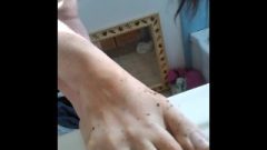 Dirt Covered Hairy Female Toes & Feet Filthy Talk Legs In Toilet Foot Play