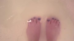Soapy Webbed Toes And Wrinkled Feet