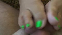Her Green Toes Playing With My Nuts