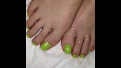 Sperm On Green Toes