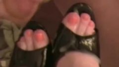 Shoejob-big Load On Inviting Shoes-cummy Toes